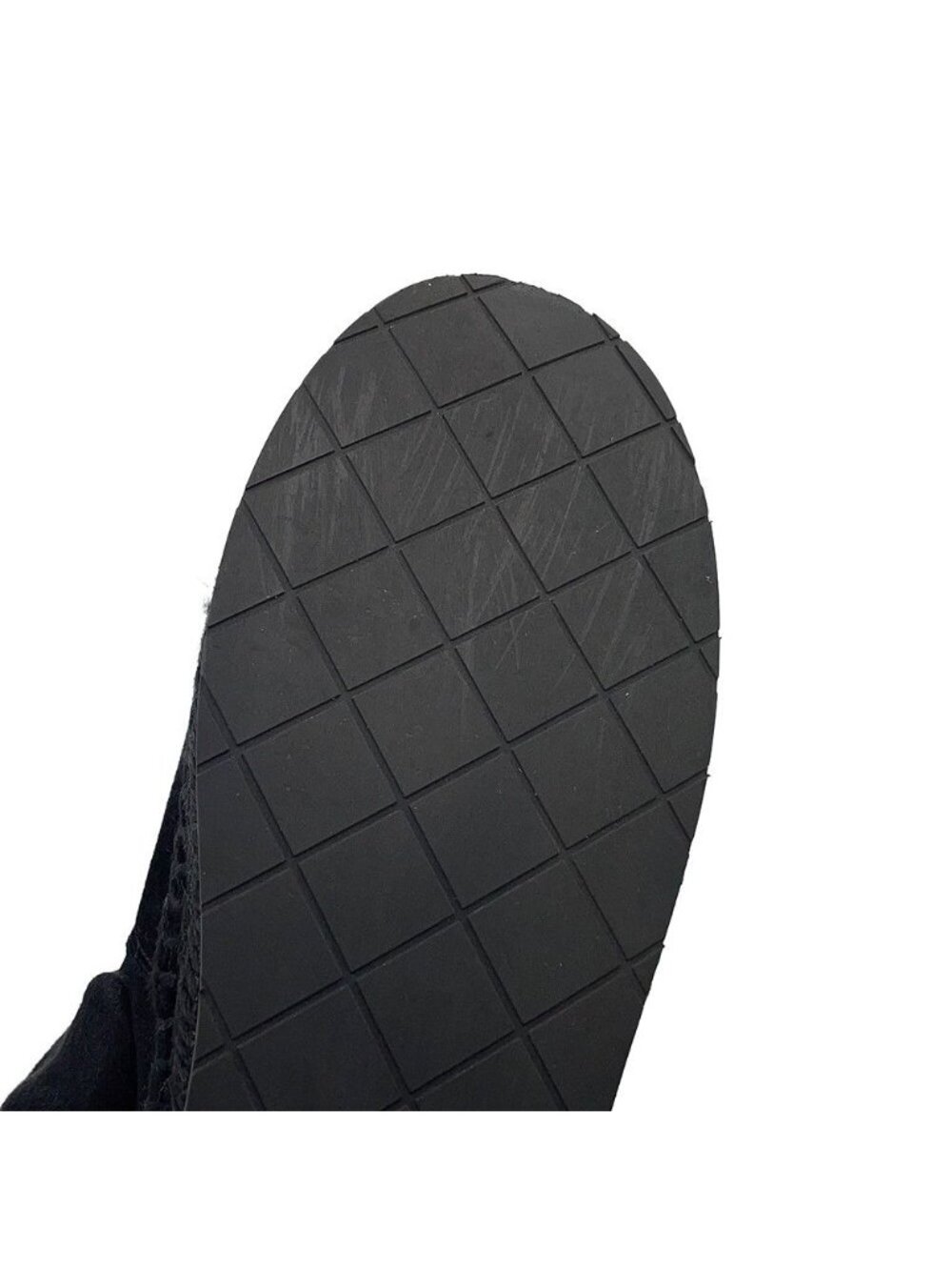 Chanel Espadrilles CC Logo Flat Shoes Velvet Raffia 39c Slip on Black - Picture 5 of 10